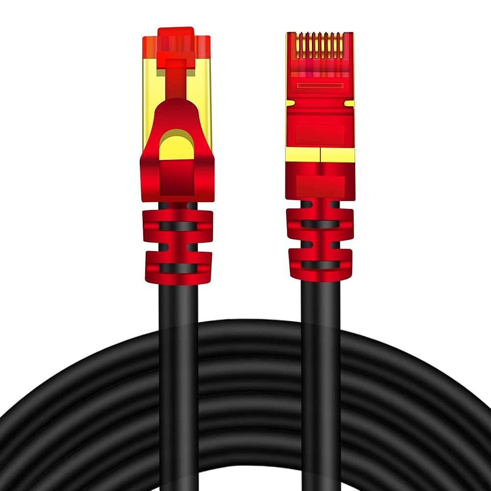 Connectors High-Speed 10Gbps Cat7 Ethernet Cable Network Jumper for Modem Routers Up to 600MHz Bandwidth 1M/ 3M/5M/10M/15M/30M - (CN, Cable Length: 30M)