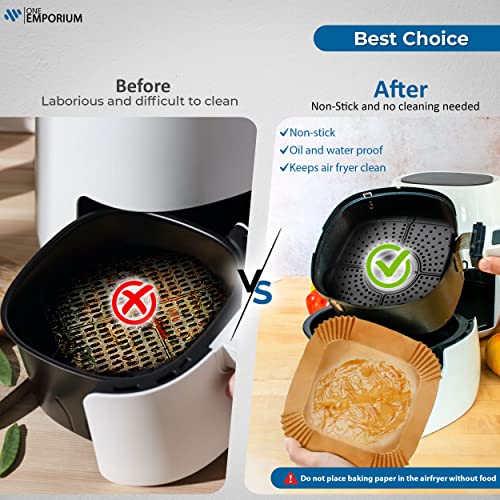 ONE Emporium Ninja Air Fryer Liners, Pack of 225 Air Fryer Baking Trays Reusable Parchment Papers - Image 3
