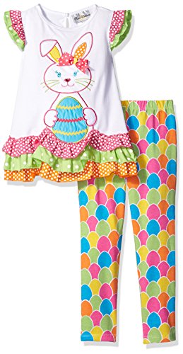 Rare Editions Girls' Bunny Applique Legging Set