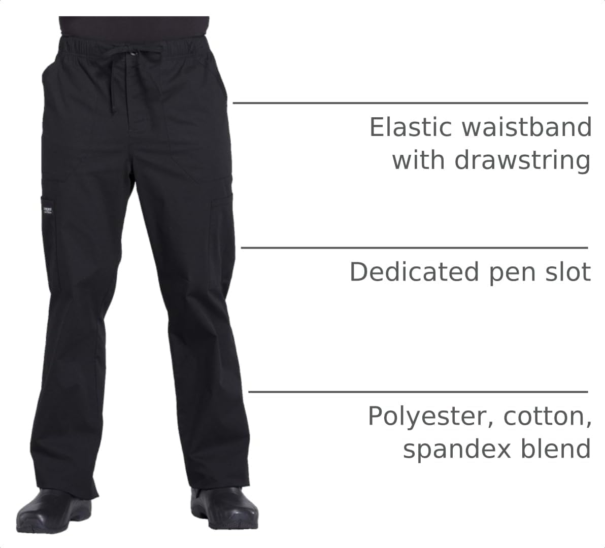  WW Professionals Scrubs for Men Tapered Leg Cargo Scrub Pants thumbnail