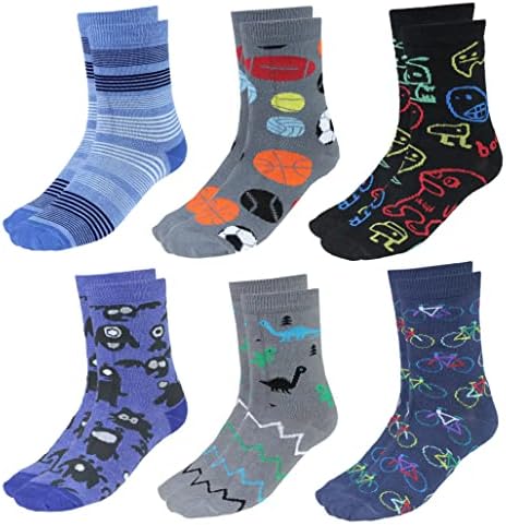 Calcetines Estampados para Niños: Set de 6 Pares