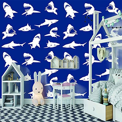 Papier peint canevas 3D requin impression art moderne TV