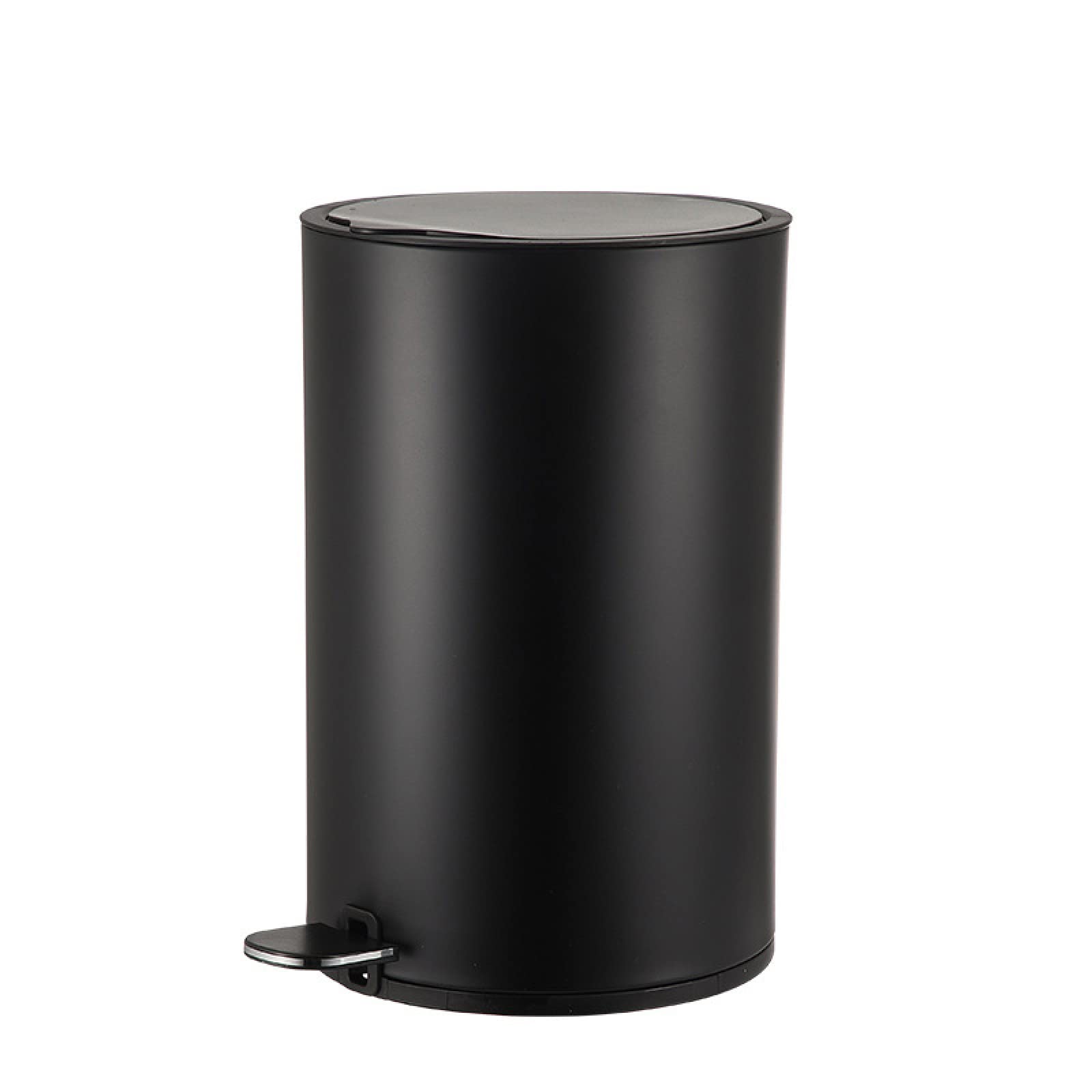 Poubelle de cuisine haut de gamme en acier inoxydable noir 8L avec couvercle hermétique et pédale