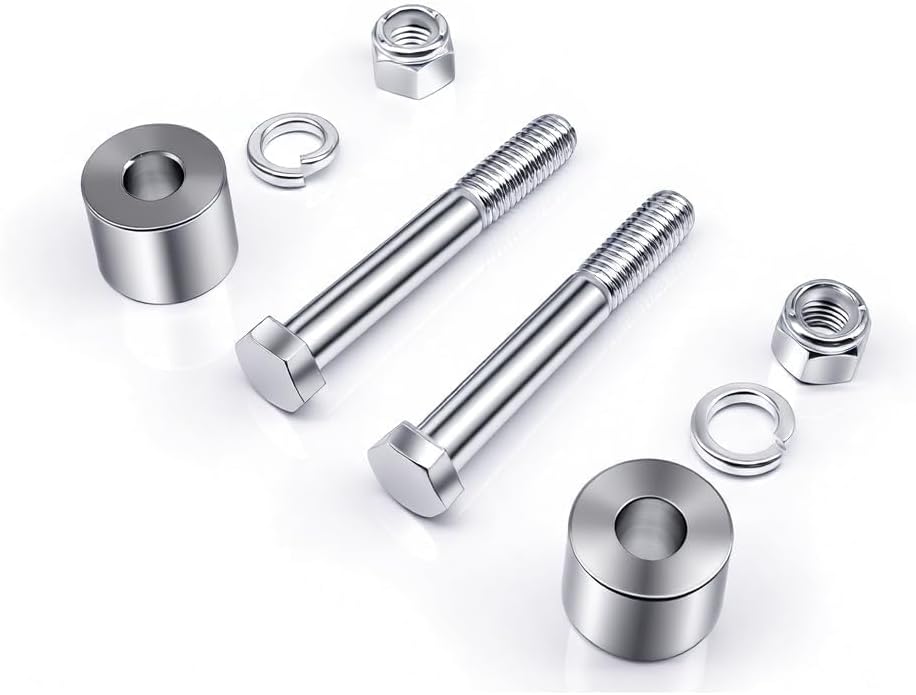 1 Inch Handlebar Riser Extensions Compatible with Harley Sportster Softail Dyna Models - Chrome Handle Bar Risers Spacer Kit with Mounting Hardware for Improved Riding Ergonomics​