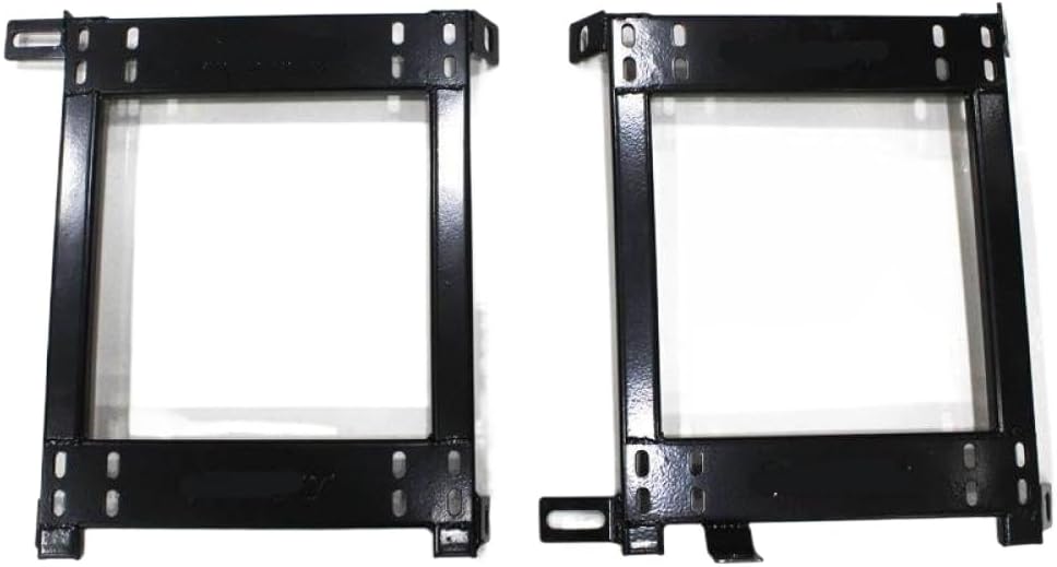 1 Pair Auto Replacement Iron Strength Brake Black Seat Bottom Mount Car Racing Seat Brackets Base Mounting Compatible with EK EG Models