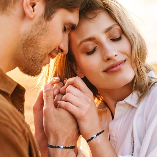 Bracelets Kabbale mauvais œil réglables noirs à offrir à ses proches