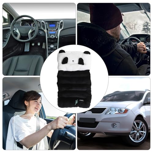 Cojín de asiento para coche contra el frío: felpa suave de panda para un viaje cómodo 3