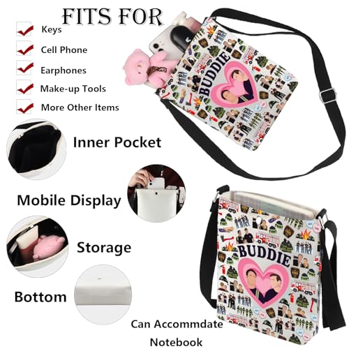 G2TUP Eddie & Buck Crossbody Bag Eddie & Buck Fans Gitfs Firefighter TV Show Gifts Team 118 Gift First Responder Shoulder Bag3