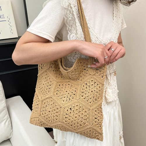 Grand sac en paille solide avec bandoulière pour ne plus manquer d'espace