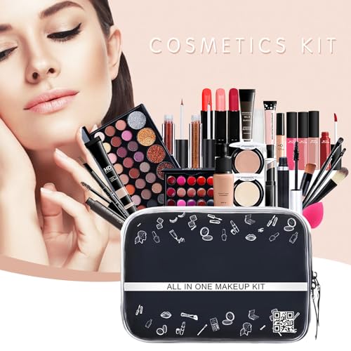 Komplettset Für Anfängerinnen, 27-Teiliges Makeup Kit, Mehrzweck Starter Bundle, Kosmetik Set Mit Concealer, Lipgloss – Bild 5