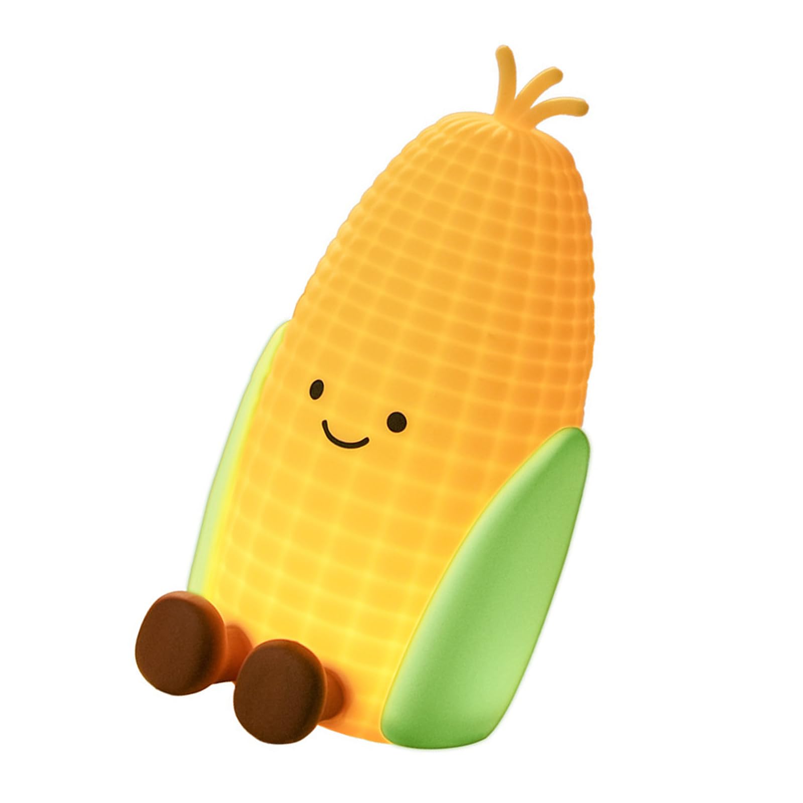 Hredwep LED Rechargeable Cartoon Corn Lamp Decoration Bedside Lamp Silicone Night Light Touch Control Night Light Rechargeable Bedside Desk