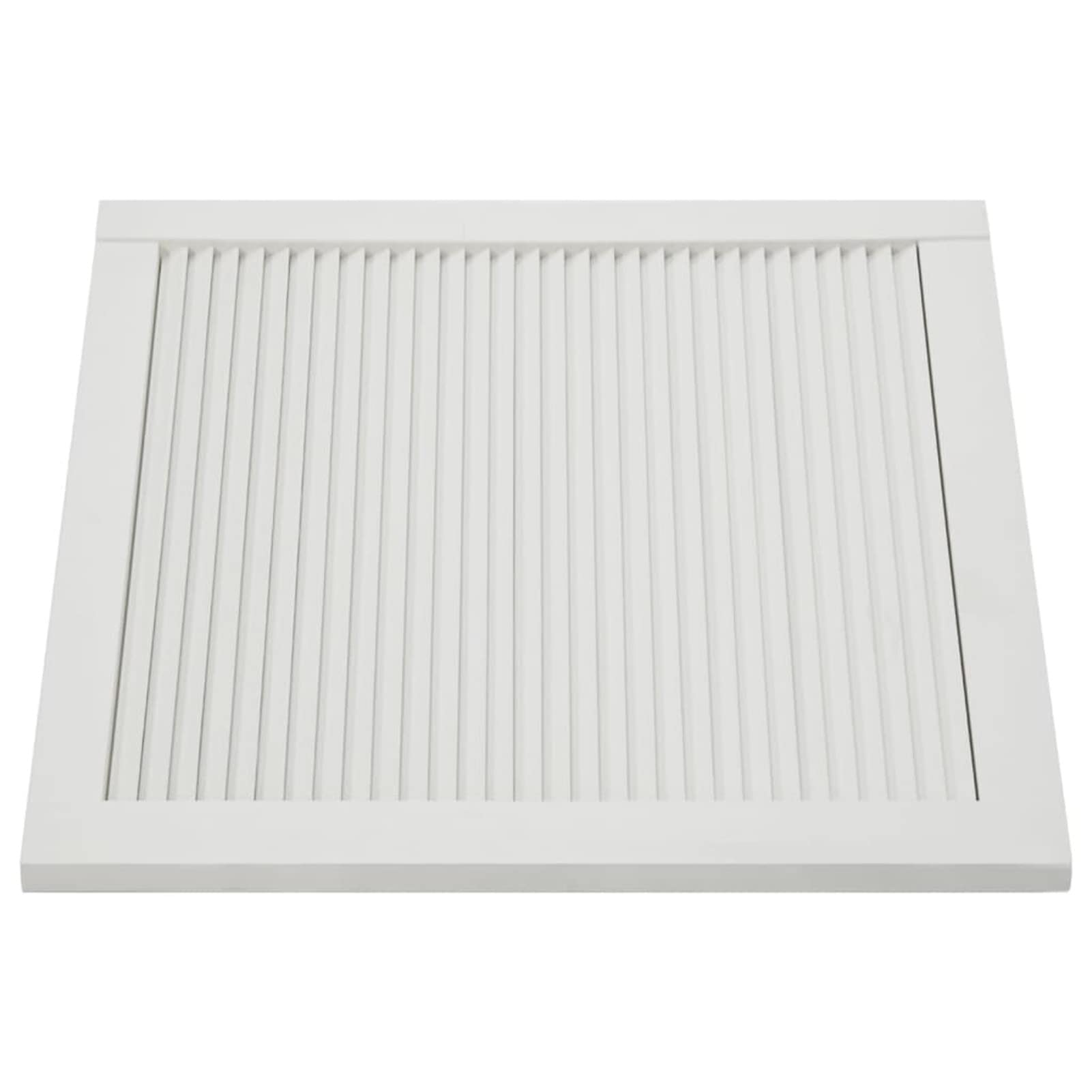 Tidyard Anta a Lamelle in Legno Massello di Pino, Anta in Legno di Pino Ventilato Aperto, Ante per Armadio a Doghe, Porta Interna a Doghe, Anta per Mobili Bianca 39,5x39,4 cm
