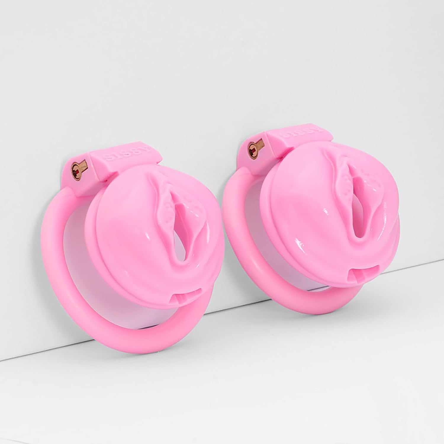 Sissy De Castidad Hombre Pink Chastity Cage Male Sexuales Para Sexo Pareja Jaula Para El Pene Juguetes Eróticos Para Adultos (S)