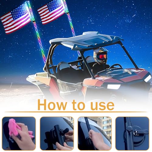 Support de drapeau de voiture robuste multipositif avec ventouse 6,4x3,7 - 7