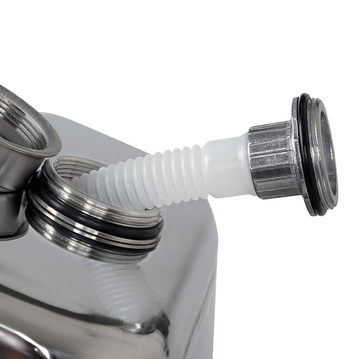Tanica per gas in acciaio inossidabile 304, contenitore per carburante a prova di perdite, per benzina, diesel, olio da cucina e acqua, design robusto, antiruggine e certificato DOT, 10 l