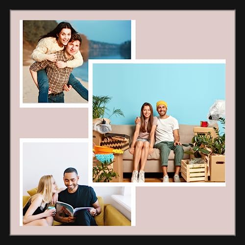 Image of Mad Masters Customized Collage Photo Frames for Wall, Personalised Photo Frame with Photo Upload for Couple, Family, Kids in Bedroom, Living Room and Gift (3 Images)