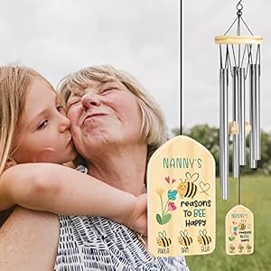 Personalized Wind Chimes - Customized Gifts for Grandma, Grandparents' Day, Xmas Personalized Wind Chimes Customized Gifts for Grandma Grandparents Day Xmas
