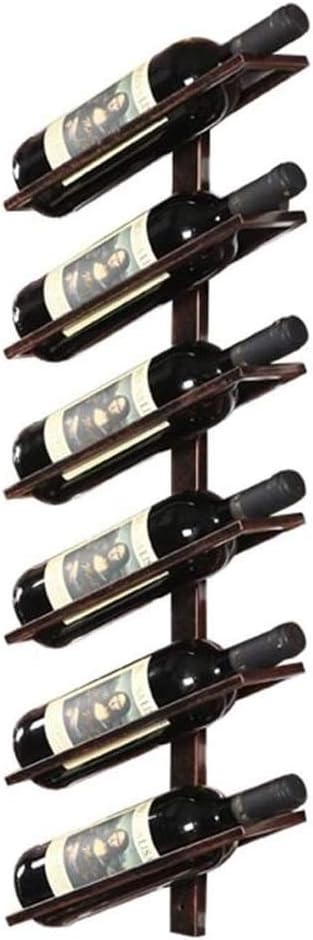 Wall Mounted Wine Rack, 4/6/8 Bottle Holder, Storage Display Vertical Hanging Rack for Bar, Cellar, Kitchen, Bronze Metal (Size : Hold 8 Bottles) (Bronze Hold 6 Bottles)