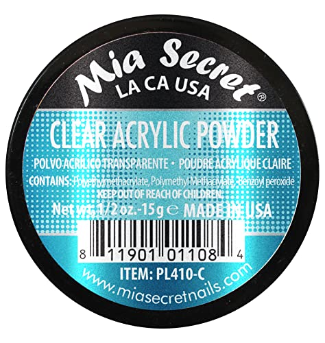 Mia Secret Professional Acrylic Nail System Clear Acrylic Powder (1/2 oz) - Thumbnail 2