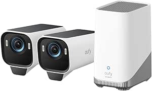 eufy Security eufyCam S3 Pro 2-Cam Kit Solar Security Camera Outdoor Wireless with Solar Panel, Colour Night Vision, 4K, Forever Power 2.0, Face Recognition AI, Expandable Local Storage No Monthly Fee asin的图片