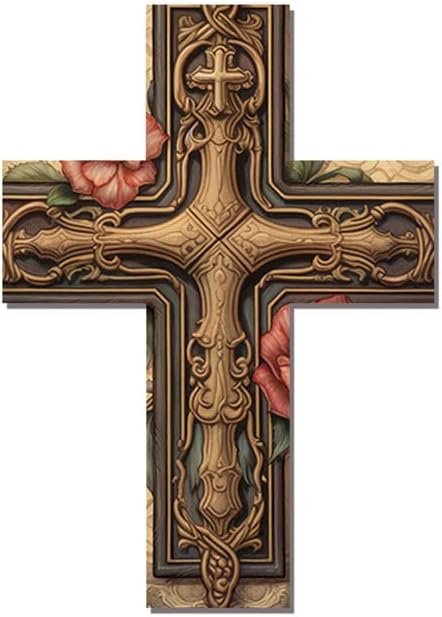 Miniatura 17 de Cruz de pared religiosa, decoración de pared cristiana, decoración de pared de cruces