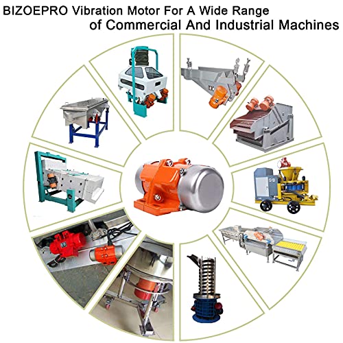 BIZOEPRO Vibrating Vibration Motor 100W Mini Industrial Concrete Vibrator Single Phase Aluminum Alloy AC 110V 3600rpm Shaker Motor Table