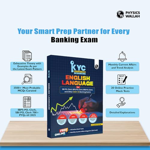 Image of PW KYC English Language | Chapterwise Theory, Exercise, Past Year Questions (PYQ) By Anchal Sharma For SBI PO, Clerk, IBPS PO, Clerk, RBI & Other Banking Exams 2025- 26 | Free 20 Online Tests