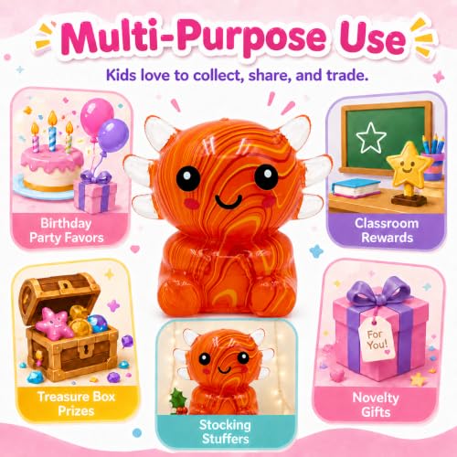 Axolotl Squishy Stress Ball, Soft TPR Slow Rising Squeeze Toy, Cute Axolotl Fidget Toy for Stress Relief, Anxiety Calming Sensory Toy for Kids Adults(Orange Flow Seated Axolotl) - Image 7