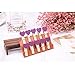 KINGLAKE 100 Pcs Mini Colored Wooden Heart Clothespins 3.5cm Photo Craft Clips for Wedding Party Decor with 100 Feet Jute Twine