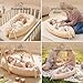 Baby Lounger - Newborn Lounger Cover Months 0-12 Months, Baby Lounger Cover Breathable & Soft Baby Nest Cover Co Sleeping Babies Essentials Gifts, Portable Infant Lounger Baby Floor Seat Rainbow