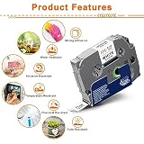 Labelwell 10x kompatybilna TZe-231 zamienna do Brother TZe231 TZ231 Taśma TZ 12 mm 0,47 laminowana czarno-biała do Brother P touch H107B H100LB H105 PTD210 H110 1000 1280 D400 1010 900 E100 D600VP
