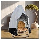 【Housse De Chaise Pivotante D'extérieur Coupe-Vent Et Anti-Poussière】 Le bas des housses de chaise de patio avec cordon de serrage réglable pour serrer la housse à la chaise. Anti-poussière lorsque vous fermez la fermeture éclair et serrez la housse sur la chaise.