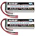 HRB 14.8V 2600Mah 4S Lipo Battery 35C with Deans T Plug for RC Quadcopter Airplane Car Truck Boat Hobby(2Packs)
