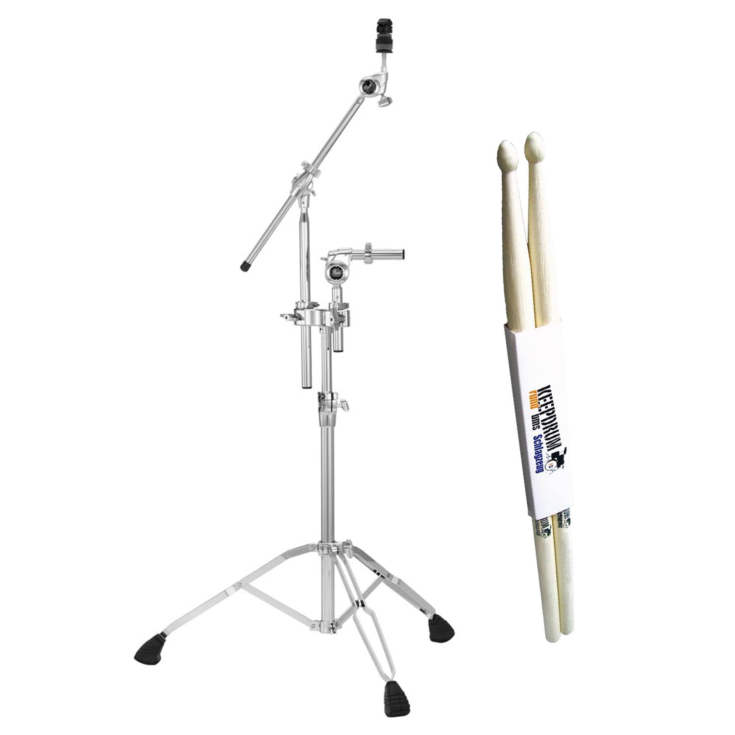 Pearl TC-1035B Tom statyw z szubienicą + pałeczki perkusyjne Keepdrum