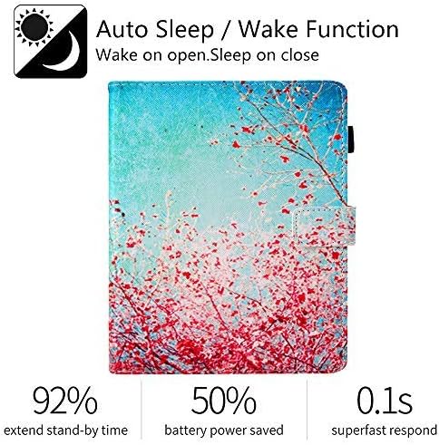 Kindle fire HD 8 Case (2018 2017 2016 Version, 8th/7th/6th Gen), Not Fit HD 8 2020 Tablet,JZCreater Slim Leather Standing Case Cover with Auto Wake/Sleep, Flower