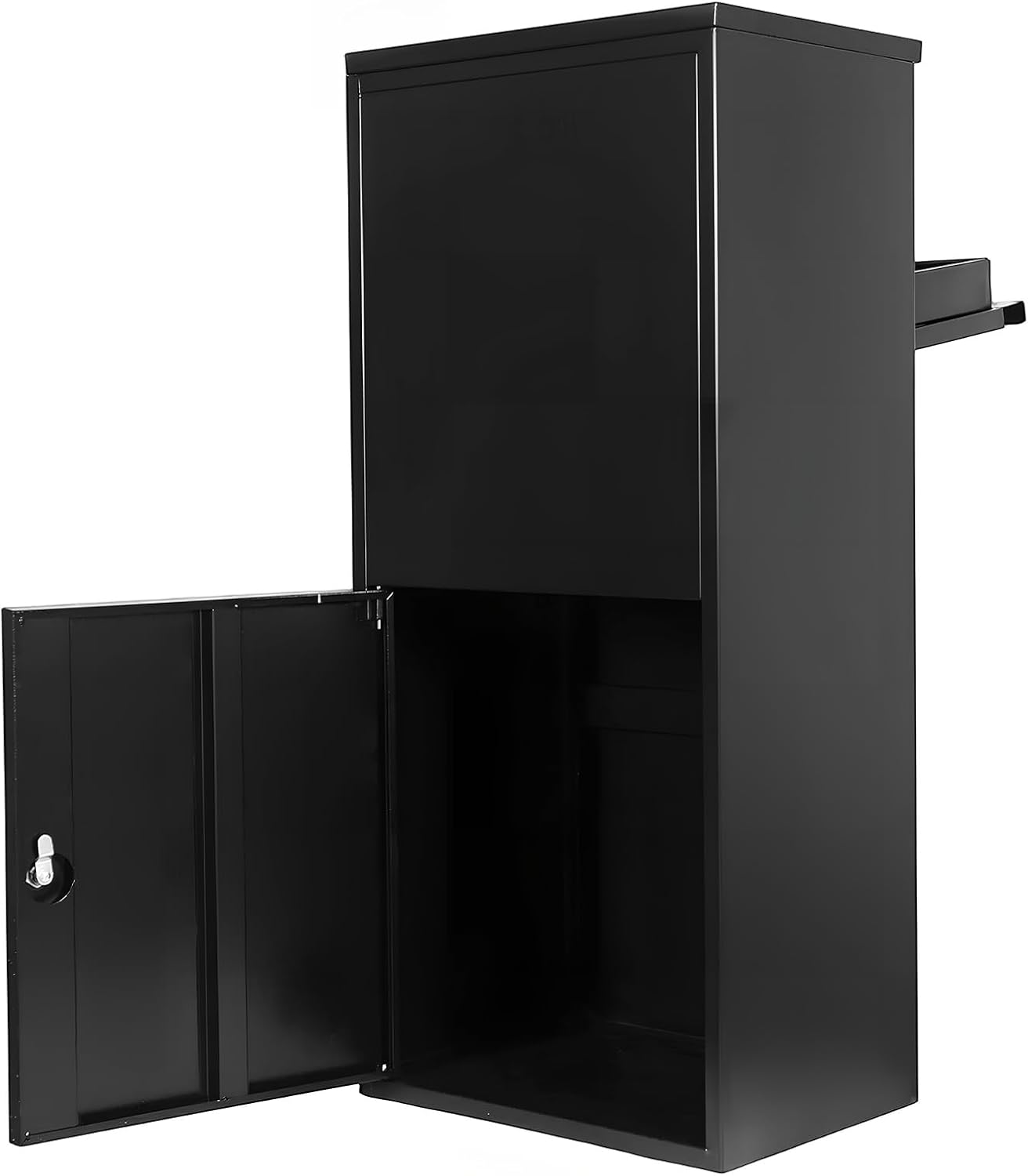 Anti-Theft Parcel Drop Box with Large Capacity, Weatherproof Outdoor Package Delivery Cabinet, Heavy-Duty Lockable Mail Parcel Box for Home Office Porch Garage Curbside Use