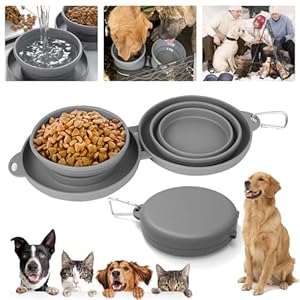 Dog Bowls Portable Collapsible Collapse Silicone Cat Pet Water Food Bowl Dish Dishes for Small Puppy Medium Dogs