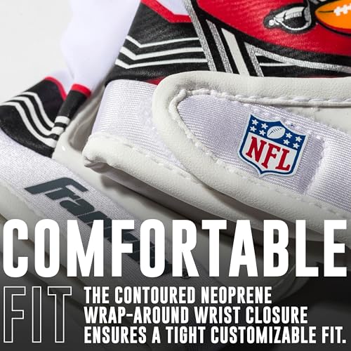 Image of Franklin Sports Youth NFL Football Receiver Gloves - Kids Football Gloves Pair - NFL Team Logos and Silicone Palm