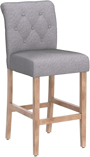 Miniatura 45 de GOTMINSI Juego de 2 taburetes de bar de 24 pulgadas para isla de cocina, taburetes de bar tapizados de altura de mostrador con decoración copetuda,