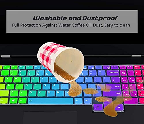 Image of Keyboard Protector Cover - Fit for for Lenovo IdeaPad Gaming 3 15ARH05E AMD Ryzen 5 4000 Series 15.6-inch Full HD IPS Laptop - Rainbow
