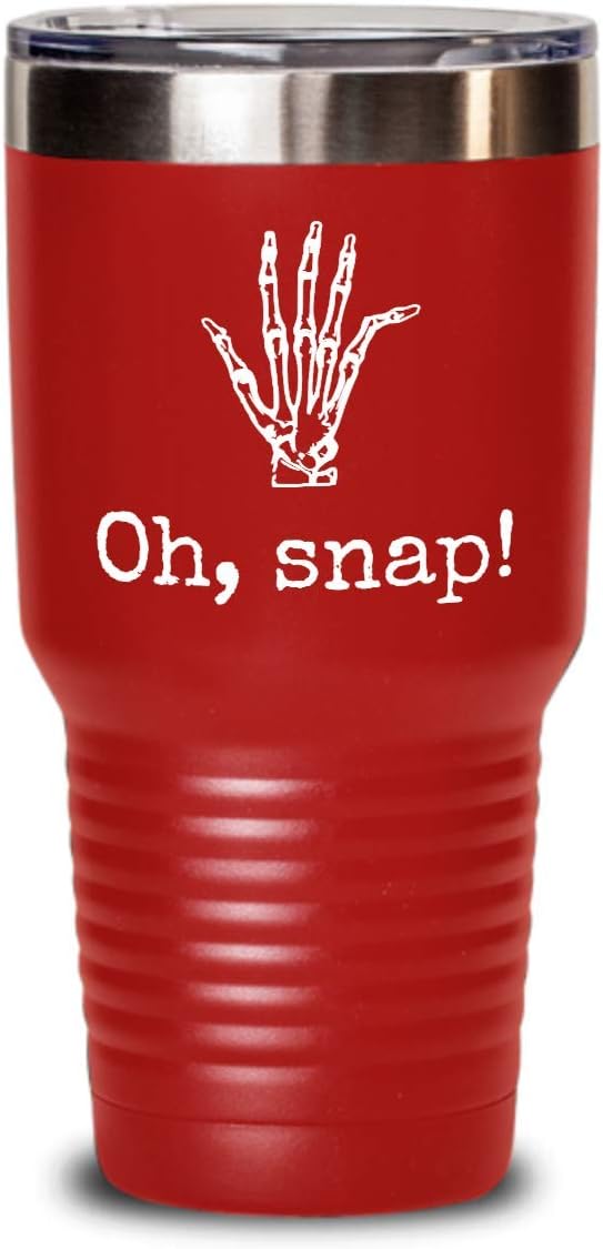 Orthopedic Tumbler - Orthopedist Gift - Chiropractor Gift - Orthopedic Surgeon - Radiology Gift - Funny Bones Shot Glass - Oh, Snap