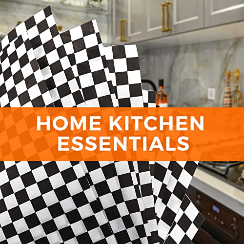 Honoson 2000 Sheets Wax Paper 12 x 12 Inches Grease Resistant Delicatessen Wrapping Food Paper Sheets Checkered Food Basket Liners for Kitchen Party Festival Mother's Day(Black White Checkered) by Honoson - Image 5