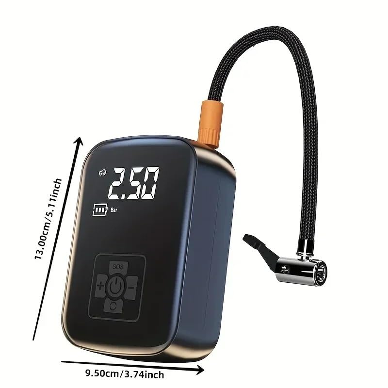 Compresor de aire portátil de 150PSI para neumáticos de coche y moto 2