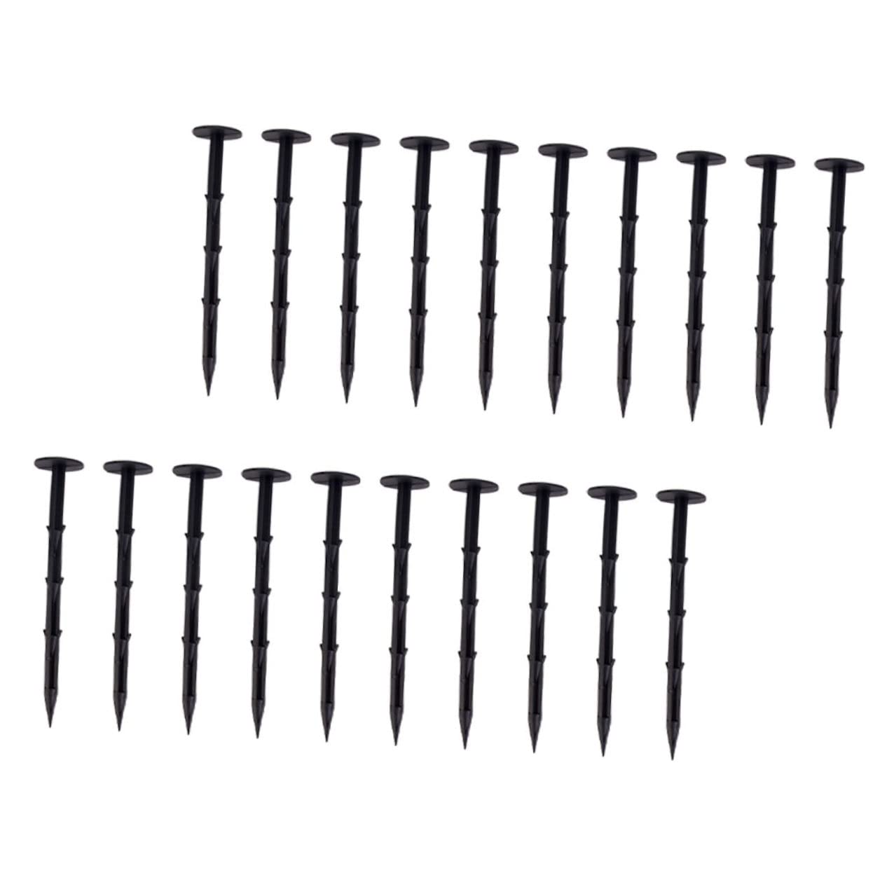 Piquets de Jardinage en Plastique 60 Pièces PP Noirs