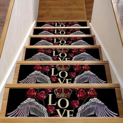 Alfombras para peldaños de madera antideslizantes escaleras interiores perros 2