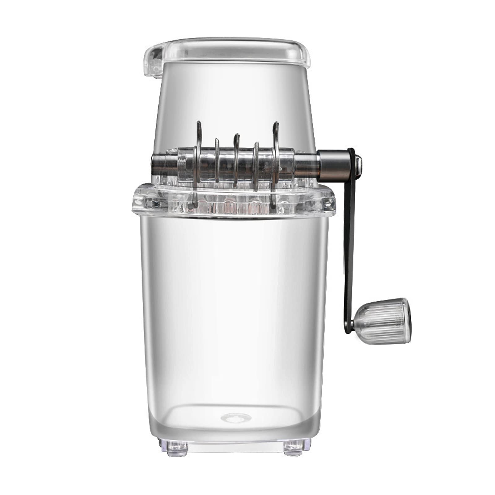 lesulety Ice Shaver Manual Ice Crusher Hand Cranked Home Ice Breaker Mini Portable Ice Maker,Clear