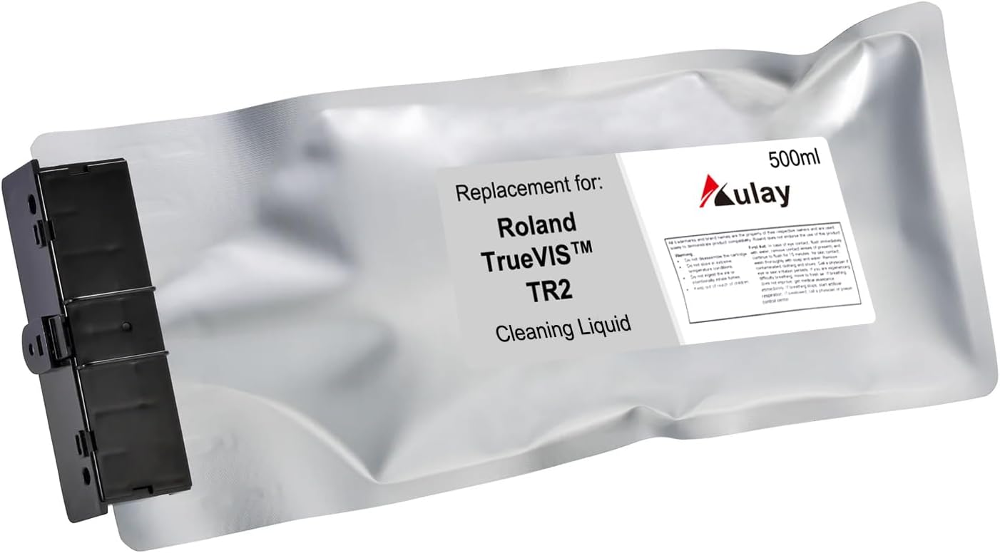 TR2 Cleaning Liquid Pouch for Roland TrueVIS TR2 Printers SG-300/540, SG2-300/540/640, SG3-300/540, VG-540/640, VG2-540/640, VG3-540/640(500mL, 1Pack)