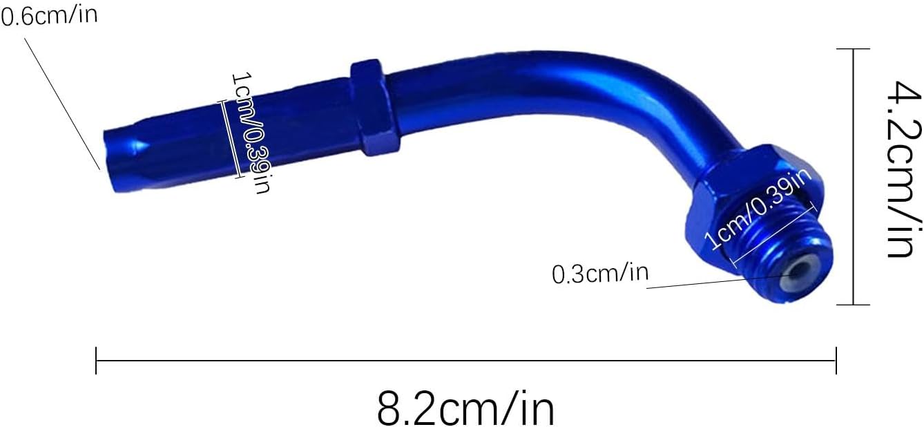 Diagram showing the dimensions of the 90-Degree Throttle Cable Bolt.