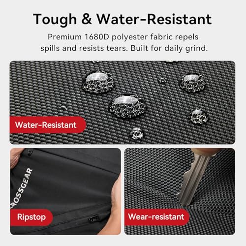 CROSSGEAR Large Travel Backpack Waterproof Laptop Bag Airline Approved Business Office Work Computer Casual Daypacks TSA Lock Anti-Theft Bookbag with USB Port Fit 17.3 inch Laptops for Men Women image 6