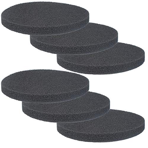Fx4 Carbon Filter Pads Compatible with Fluval FX4 FX5 / FX6 Canister Filter,Replacement Carbon Impregnated Foam Pads Aquarium Filter Media Pack of 6